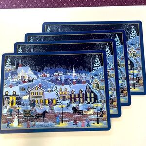 1993 - set of 4 Cate Mandingo Cork Back Placemats